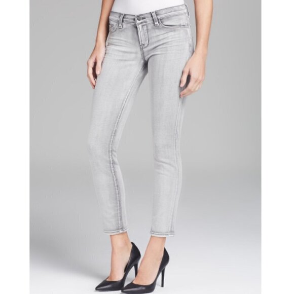 J Brand Skinny-Leg Mid-Rise Jeans, Borderline Grey - Picture 1 of 5